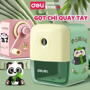 Gọt Chì Quay Tay, Chuốt Bút Chì Màu Pastel Deli Nhỏ Gọn Sắc Bén Tiện Lợi Dễ Thương An Toàn, Đáy Chống Trượt