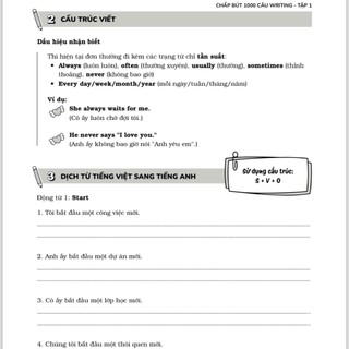 Combo 2 Sách Chấp Bút 1000 Câu Writing – 60 Ngày Gieo Trồng Tư Duy Writing- Cải Thiện Kỹ Năng Viết [Kèm Audio]