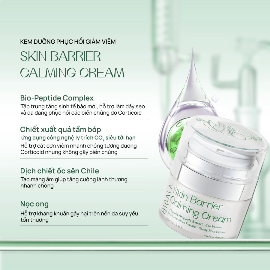 Ảnh Kem dưỡng phục hồi, lành thương và làm giảm kích ứng BIBALA SKIN BARRIER CALMING CREAM 4