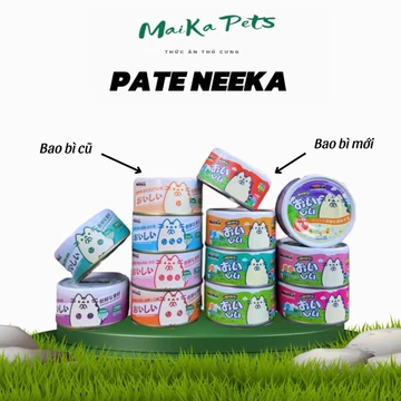 Pate Mèo Neeka Lon 85g Dạng Sốt Thịt, Pate Neeka Cho Mèo Bao Bì Mới dành cho mèo mọi lứa tuổi