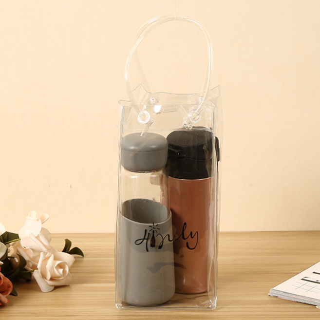 Túi trong suốt đựng bình, cốc, ly giữ nhiệt có tay cầm tiện lợi T26