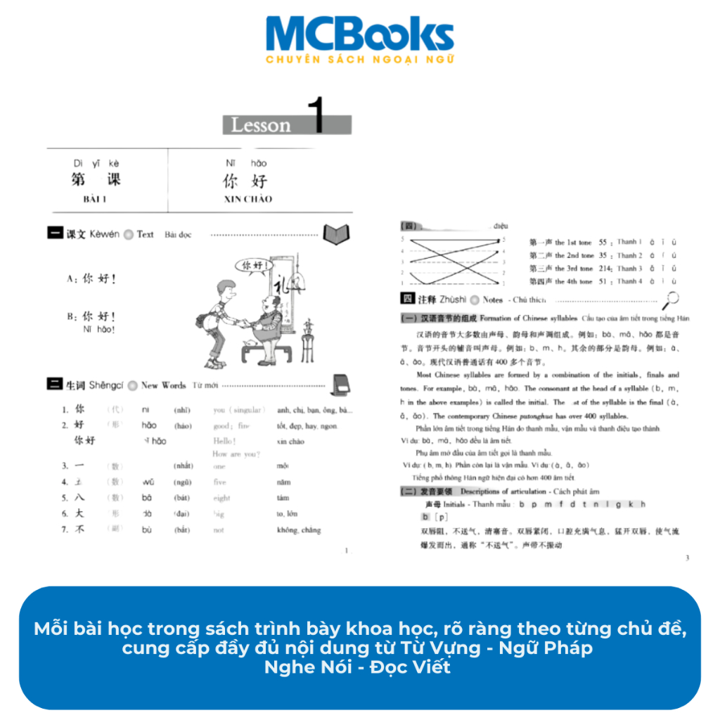 Ảnh Sách - Giáo Trình Hán Ngữ - phiên bản mới bộ 6 cuốn - MCBooks 3