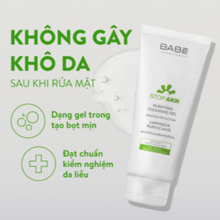 [PHIÊN BẢN MỚI] Gel Rửa Mặt Babe Dịu Nhẹ Stop AKN Purifying Cleansing Gel (200ml)