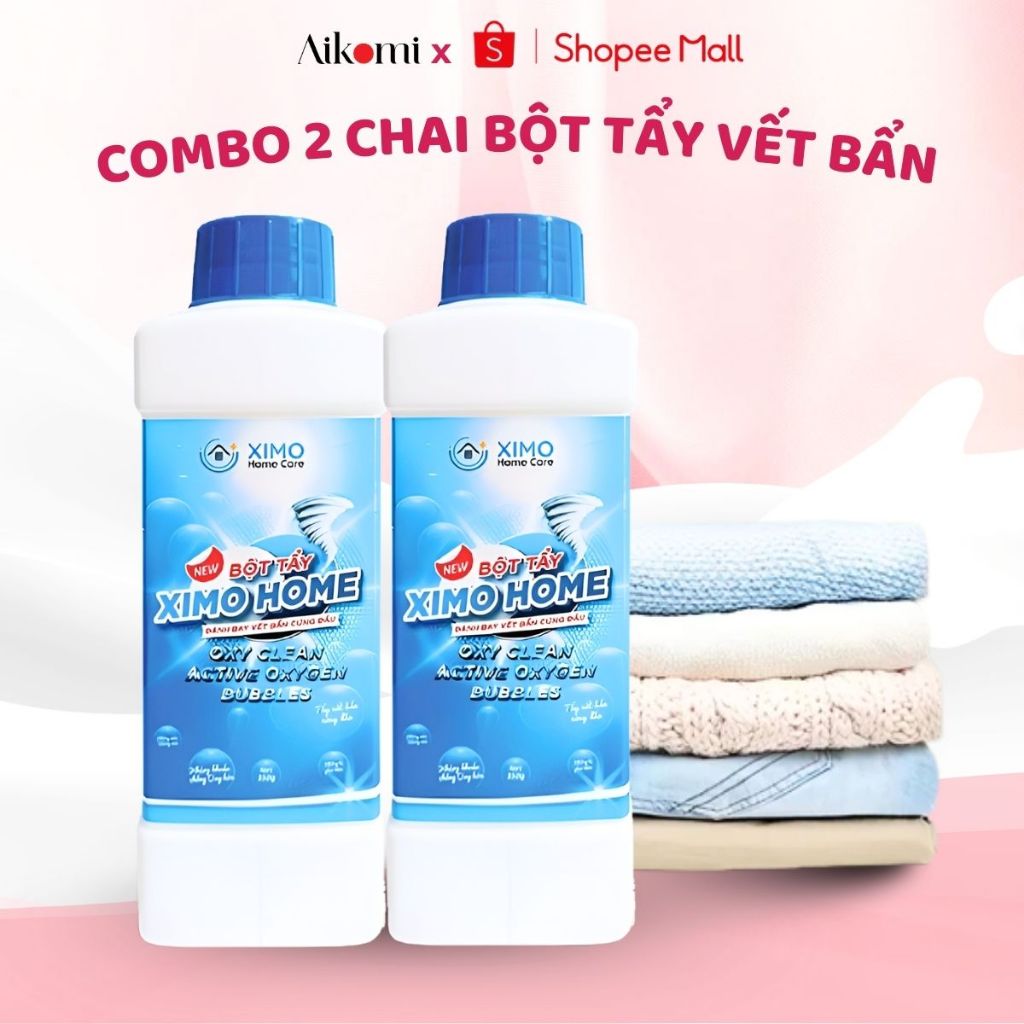 Ảnh Combo 2 chai bột tẩy vết bẩn đa năng Oxy Clean Ximo Home đánh bay các loại vết ố bẩn cứng đầu 1