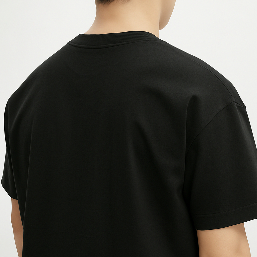 Áo thun đen in chữ Focus mềm mịn co dãn thấm hút mồ hôi đủ size 40-100kg form rộng Basetee Unisex