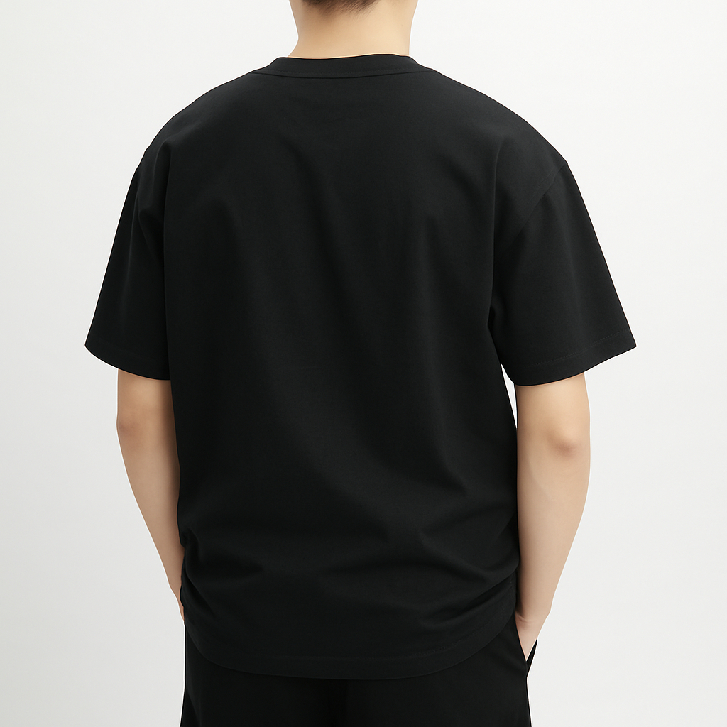 Áo thun đen in chữ Focus mềm mịn co dãn thấm hút mồ hôi đủ size 40-100kg form rộng Basetee Unisex