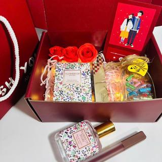 (Wish thiệp đỏ) Combo quà tặng valentine, quà tặng sinh nhật bạn gái gồm phụ kiện và son nước hoa