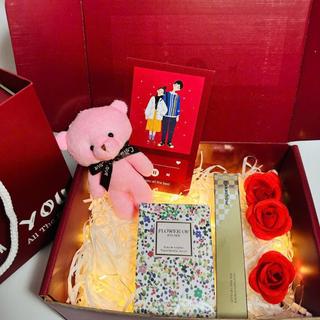 (Wish thiệp đỏ) Combo quà tặng valentine, quà tặng sinh nhật bạn gái gồm phụ kiện và son nước hoa