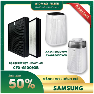 Màng lọc không khí Samsung: AX40R3030WM và AX34R3020WW. Bộ màng lọc kết hợp Hepa và than hoạt tính