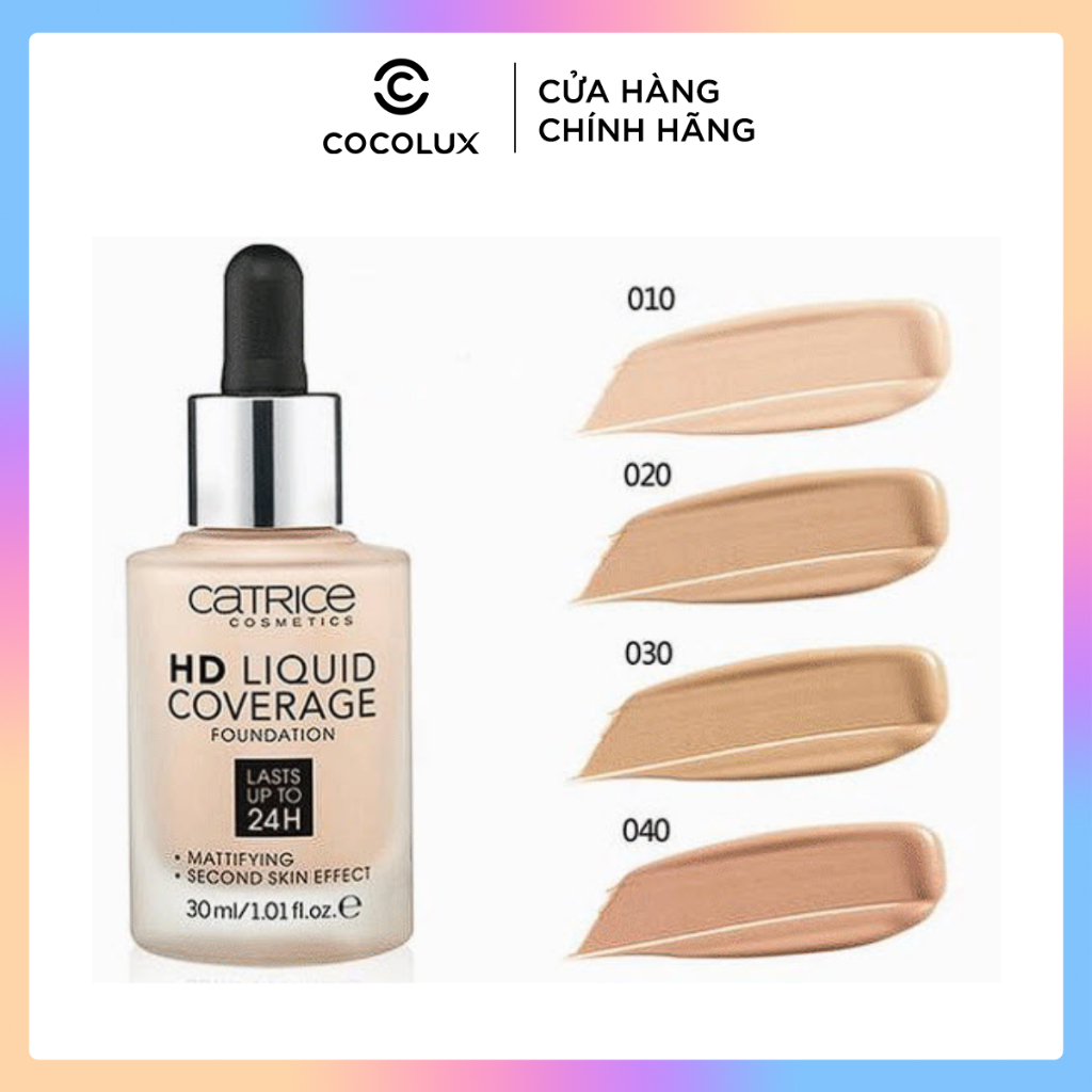 Kem Nền Catrice HD Liquid Coverage Foundation 30ml Cocolux
