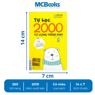 Combo Sách - Tự Học Ngữ Pháp tiếng Anh cơ bản + 2000 Từ Vựng (Khổ nhỏ cầm tay) - MCBooks Chính Hãng
