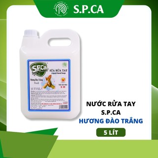 Nước rửa tay S.P.Ca can 5L hương Đào Trắng tạo bọt khử mùi bảo vệ da tay - SPCa000013
