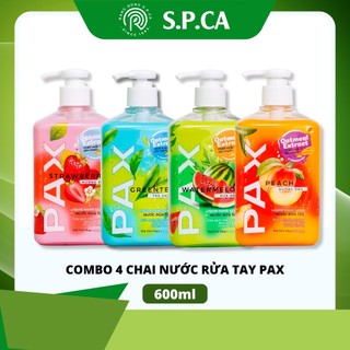 Combo 4 nước rửa tay Pax 600ml vệ sinh da tay - SPCa000048