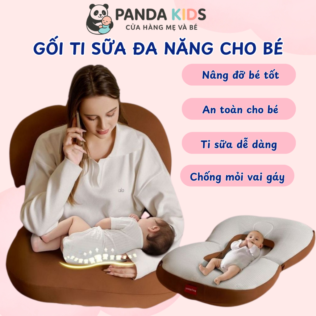 Gối Ti Sữa Cho Bé,Chống Trào Ngược, Gối Cho Con Bú Đa Năng Có Đệm Lưng ...