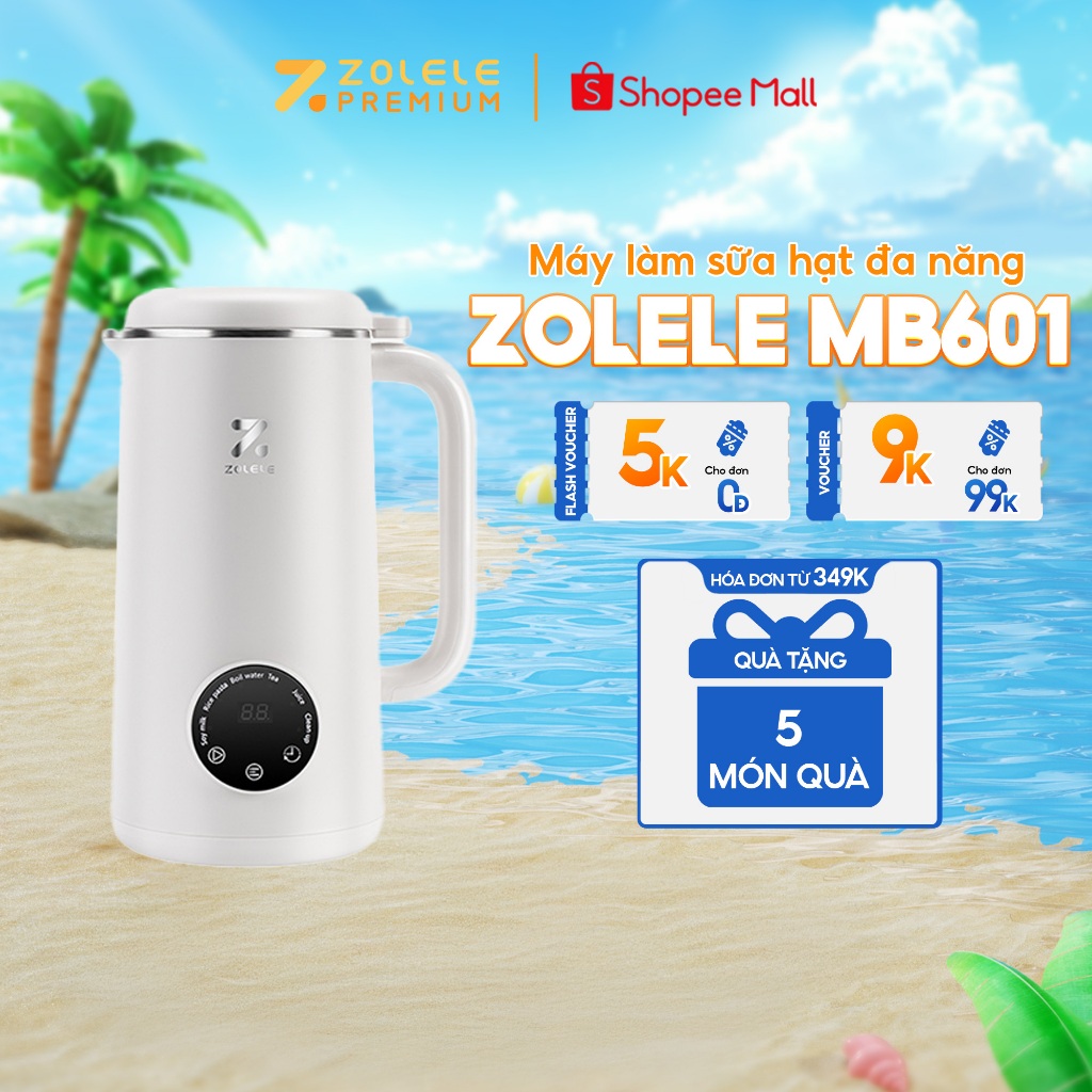 Ảnh Máy xay sữa hạt đa năng ZOLELE nấu sữa hạt MB601 600ml - Chính hãng 1