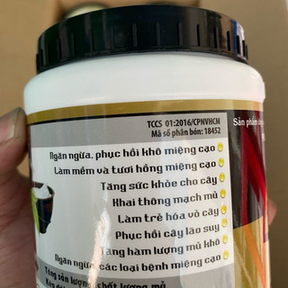 Phân bón miệng cạo RUB LATEX - Hũ 500g, 700g TRỊ KHÔ MIỆNG CẠO CAO SU, TĂNG LƯỢNG MŨ CAO SU, LÀM MỀM VỎ CÂY CAO SU