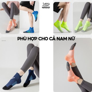 Tất vớ nam nữ chạy bộ thể thao thấp cổ nén cơ nhảy dây, leo núi thấm hút mồ hôi kháng khuẩn tăng hiệu suất vận động