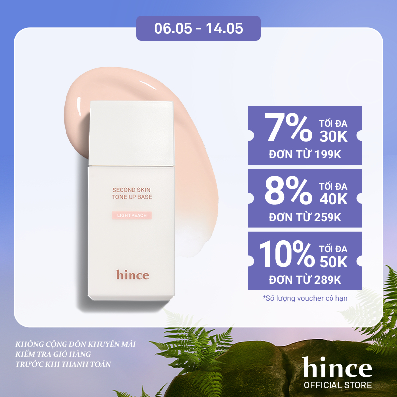 Ảnh Kem Lót Nâng Tông Thuần Chay hince Second Skin Tone Up Base 35Ml 1