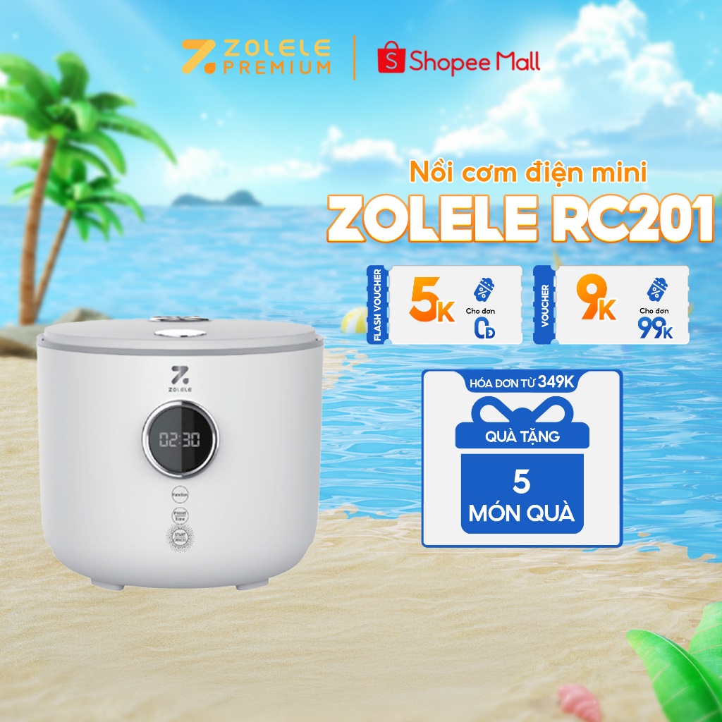Ảnh Nồi cơm điện ZOLELE 7 chế độ nấu lõi nồi 5 lớp chống dính giữ nhiệt RC201 2L - Chính hãng 1
