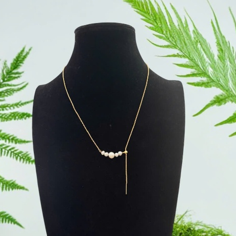 DC130 - Dây chuyền ngọc Trai 5-6 li và 6-7 li, dáng dây thả, dài 42-46cm, mạ vàng 18K- Quà tặng 20/10 cho bạn gái