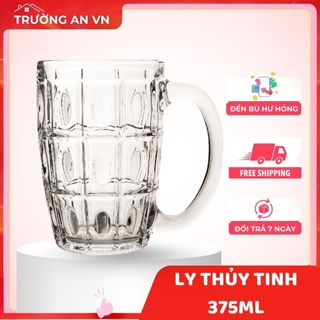 Bộ 12 Ly Thủy Tinh Uống Bia Có Quai PCD10007 375ML – Cẩm Đạt - Trường An VN