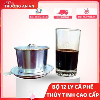 Bộ 12 Ly Thủy Tinh Uống Cà Phê 100ml 17TN - PCD23001 Cẩm Đạt - Trường An VN