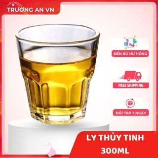 Bộ 6 ly uống bia, ly thủy tinh uống trà 300ml ly trắng đẹp - PP1512 - Trường An VN