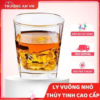 BỘ 6 LY THỦY TINH VUÔNG NHỎ CẨM ĐẠT - DUNG TÍCH 275ML PCD22006 - Trường An VN