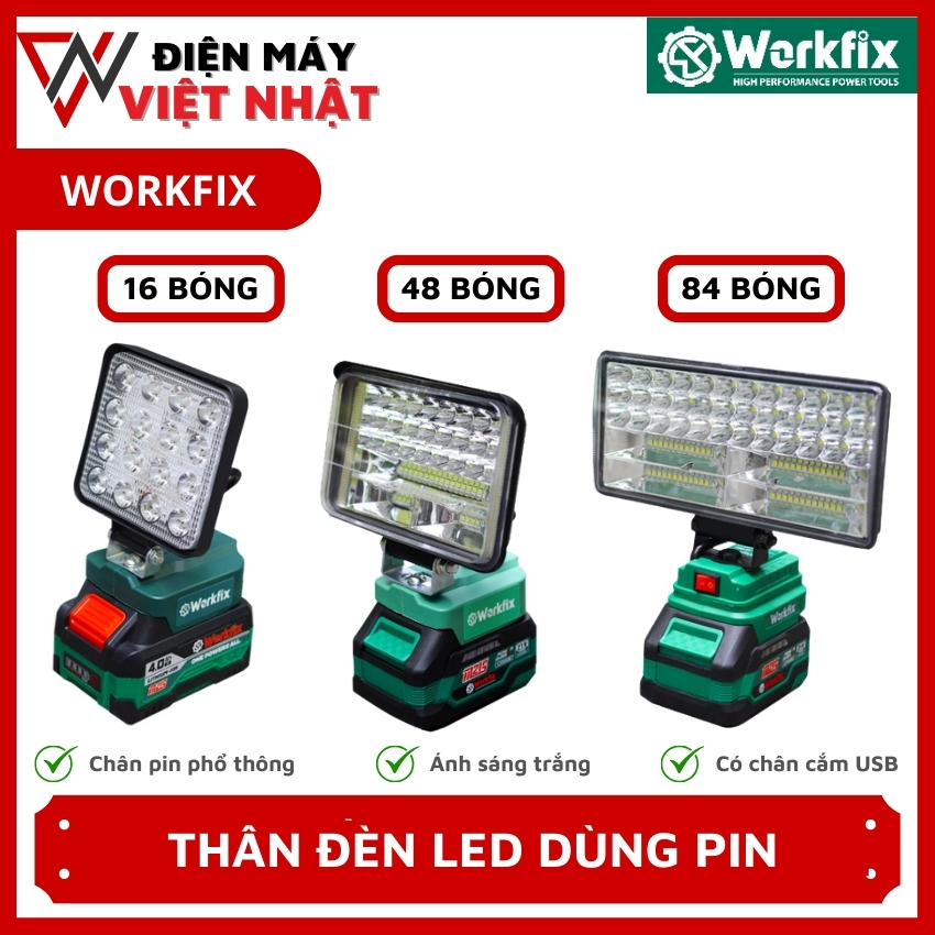 Đèn LED Workfix 3 kích thước WF-L16,WF-L48,WF-L84,16 bóng,48 bóng,84 ...