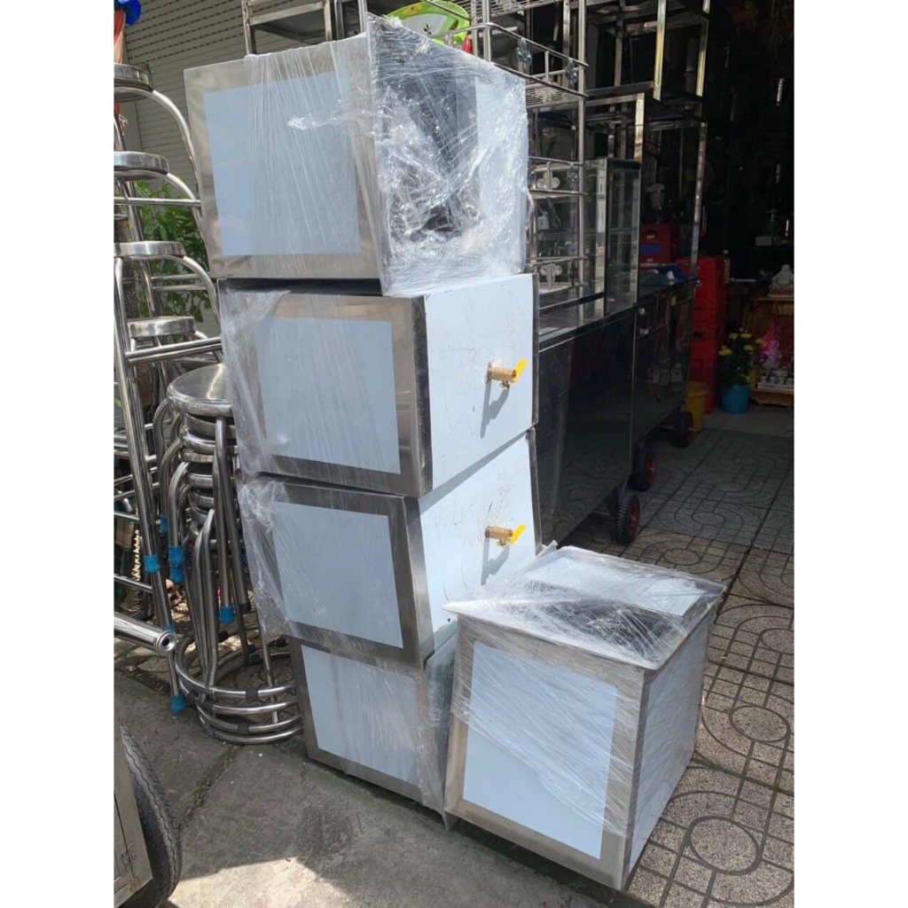 Thùng đá inox giữ nhiệt 3 lớp – Thùng đá inox đựng nước đá, giữ lạnh lâu, bền đẹp