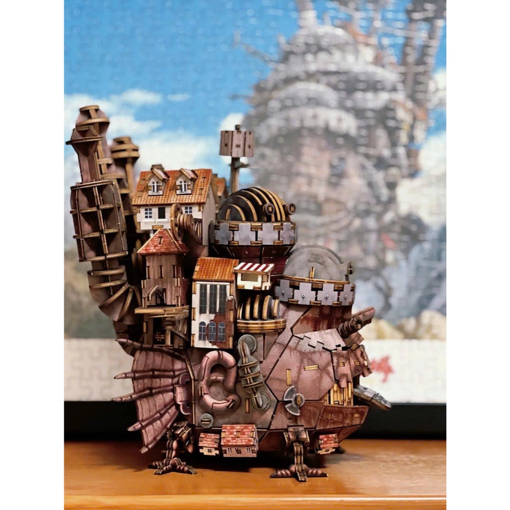 [Sẵn] Mô Hình Lắp Ráp Gỗ 3D Lâu Đài Của Howl "Howl’s Moving Castle" - Bản Màu Cao Cấp | BigBuy360 - bigbuy360.vn
