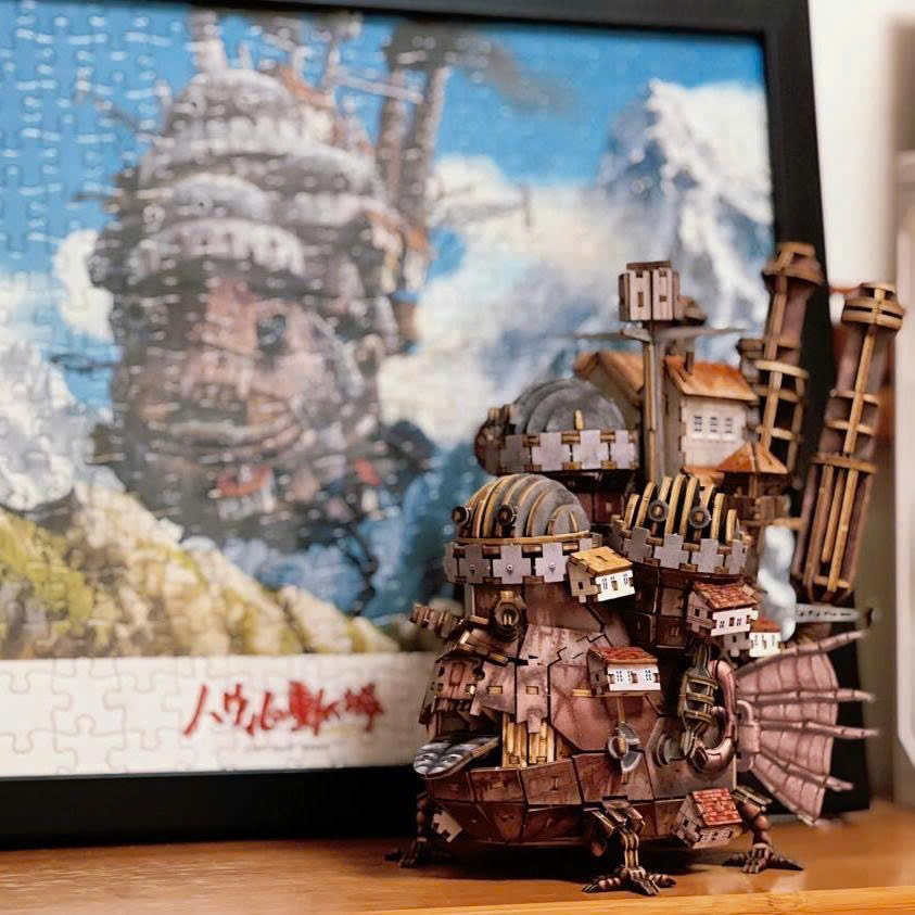[Sẵn] Mô Hình Lắp Ráp Gỗ 3D Lâu Đài Của Howl "Howl’s Moving Castle" - Bản Màu Cao Cấp | BigBuy360 - bigbuy360.vn