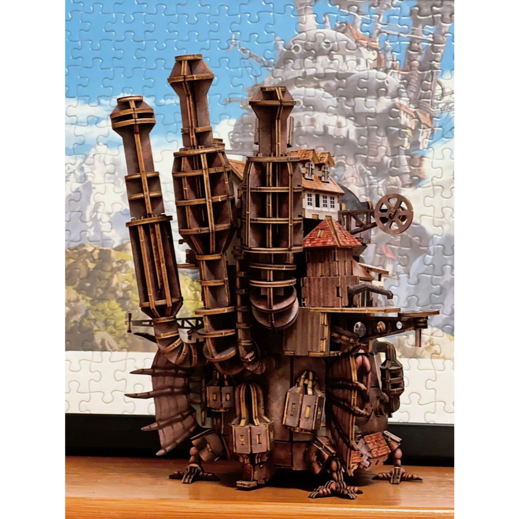 [Sẵn] Mô Hình Lắp Ráp Gỗ 3D Lâu Đài Của Howl "Howl’s Moving Castle" - Bản Màu Cao Cấp | BigBuy360 - bigbuy360.vn