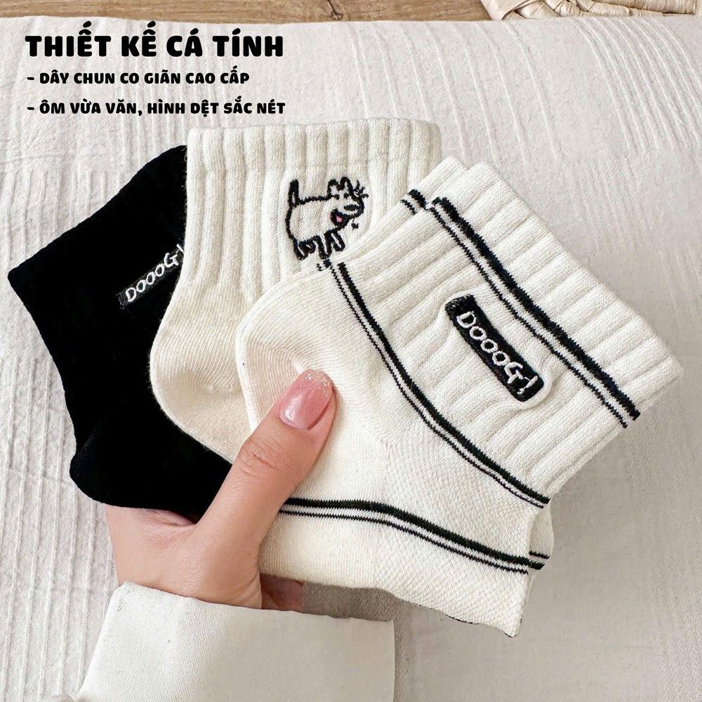 Tất vớ nam nữ cổ ngắn phong cách Hàn Quốc đơn giản, chất liệu mềm mại co giãn 4 chiều - Ekiu Shop