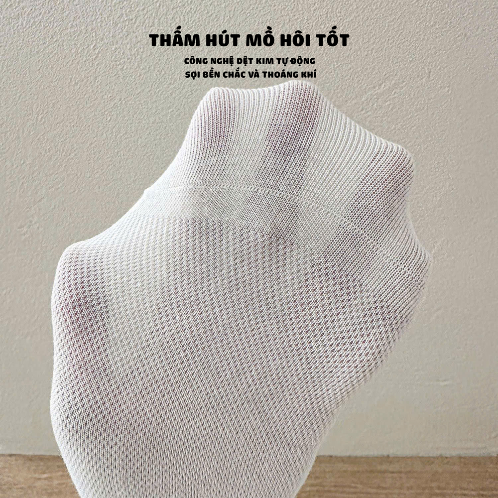 Tất vớ nam nữ cổ ngắn phong cách Hàn Quốc đơn giản, chất liệu mềm mại co giãn 4 chiều - Ekiu Shop