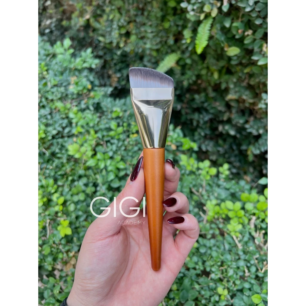 [GiGi.Makeup] Cọ tán nền , dàn kem nền đầu dẹt (kèm vỏ bọc silicon), hỗ trợ dàn kem nền mỏng mịn tự nhiên, lông cọ mềm