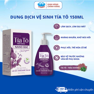 COMBO 2 Dung Dịch Vệ Sinh Phụ Nữa Tía Tô Nano Bạc, Giúp Kháng Khuẩn,Khử mùi hôi, Ngừa Nấm Ngứa cho Vùng Kín, Chai 150ml