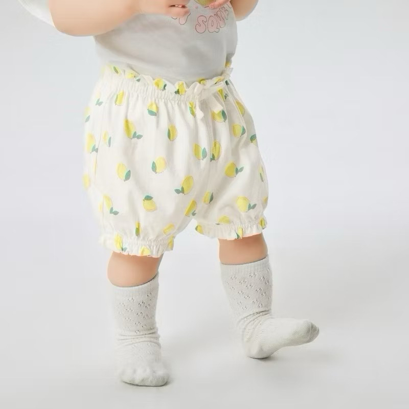 [MD198] 0/3-3/6-6/12m  Quần đùi bí chất liệu cotton xuất xịn cho bé