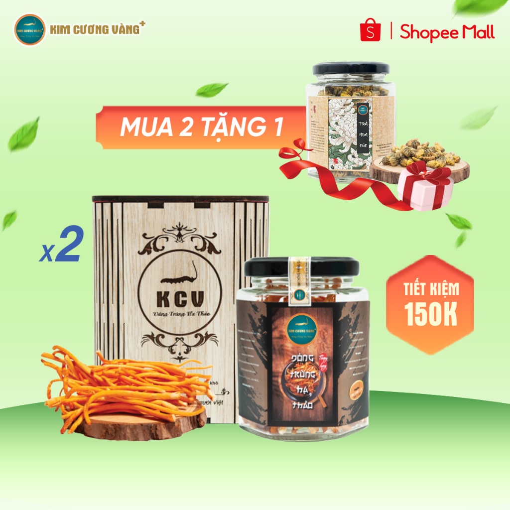Ảnh Đông Trùng Hạ Thảo Khô Tăng Đề Kháng Kim Cương Vàng Giảm Mệt Mõi Ngủ Ngon Chính Hãng Hộp 10 Gramm 2