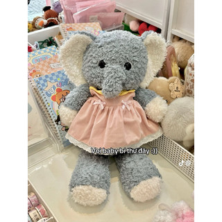 Gấu Thú Bông Lông Xù Mịn Gấu Mèo Cáo Chó Sói Cún Puppy Fashion Bận Váy Yếm Jean Quà Tặng Lông Xù Siêu Mềm Mịn Dễ Thươn