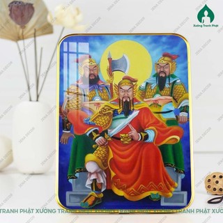 Tranh Tam Quan Công, Tranh Già Lam Bồ tát tráng gương cao cấp siêu bóng dán viền
