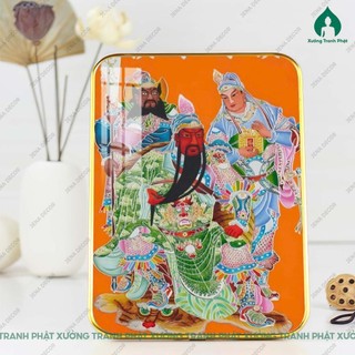 Tranh Tam Quan Công, Tranh Già Lam Bồ tát tráng gương cao cấp siêu bóng dán viền