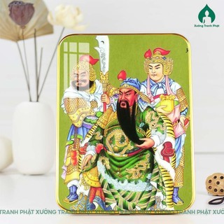 Tranh Tam Quan Công, Tranh Già Lam Bồ tát tráng gương cao cấp siêu bóng dán viền