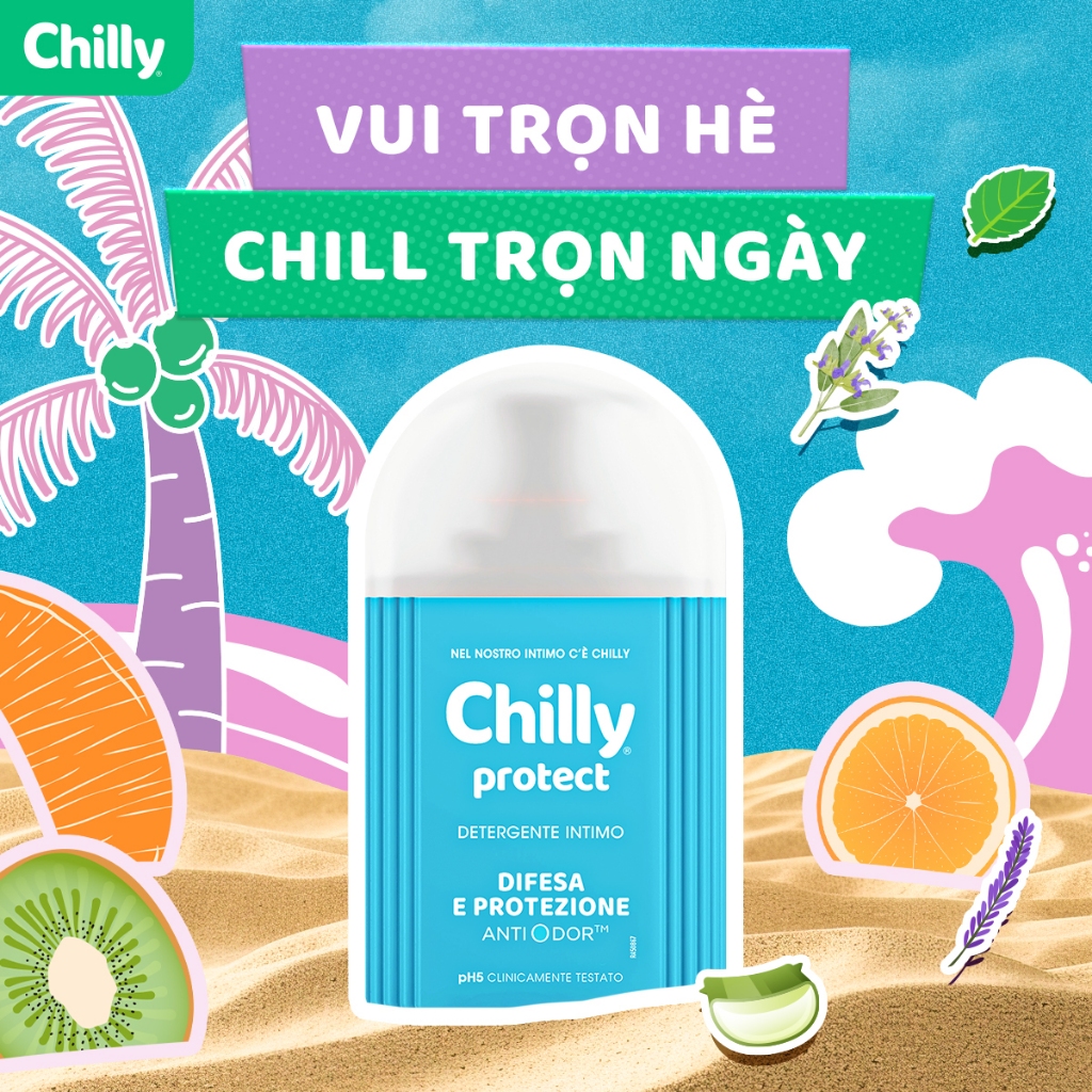 Ảnh Dung dịch vệ sinh phụ nữ Chilly Protect chiết xuất cỏ xạ hương hỗ trợ kháng khuẩn 1