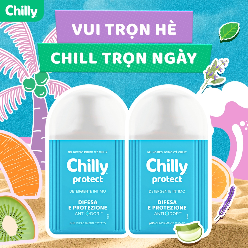 Ảnh Combo 2 Dung dịch vệ sinh phụ nữ Chilly Protect kháng khuẩn ngăn mùi hiệu quả - chai 200ml 1