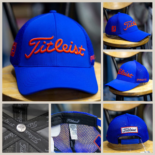 Mũ golf Titleist màu xanh chữ đỏ vải co dãn