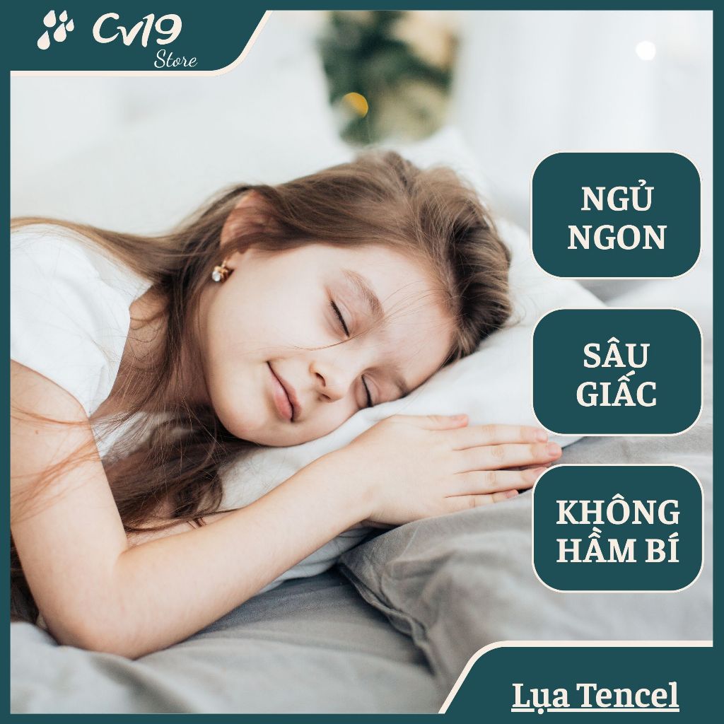 LỤA TENCEL - 1 Áo gối lụa tencel (Xám) áo 50x70, áo gối lụa lạnh, áo gối lụa cao cấp, tơ tằm