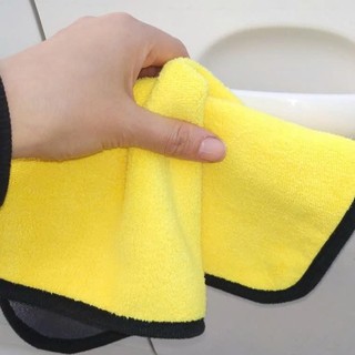 ⚡KHĂN DÀY⚡Khăn lau xe chuyên dụng ô tô lau bếp lau kính Microfiber siêu thấm 2 lớp