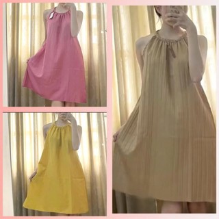Đầm ngủ nữ dây thắt bính chất liệu vải xốp mềm kiểu dáng nhẹ nhàng FREESIZE 45-60kg