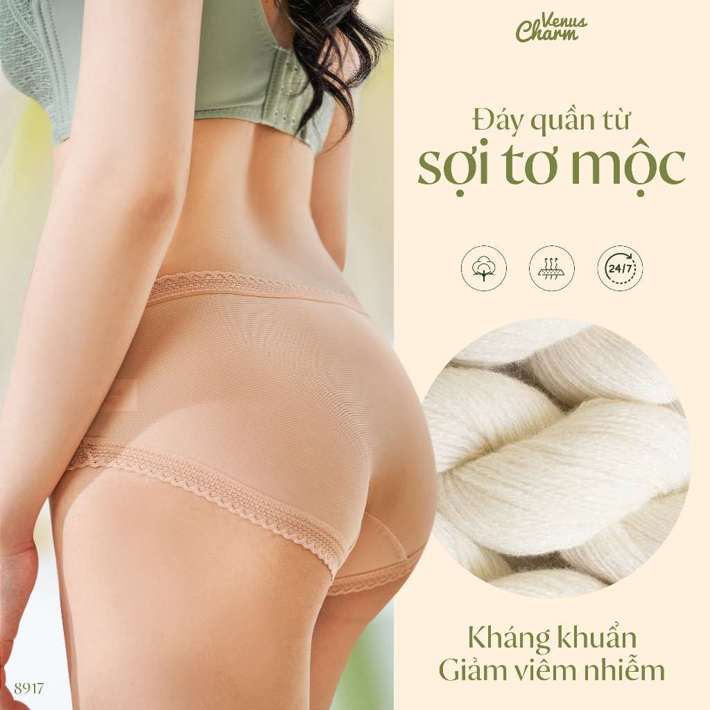 Ảnh Quần lót nữ cao cấp Venus Charm chất liệu thun lạnh ngàn lỗ thoáng nhẹ mát nhanh khô kháng khuẩn8917 4